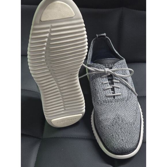 Cole Haan Men 2.ZeroGrand Stitchlite Gray Wingtip Oxford Size 7.5 C27565 - Picture 7 of 7
